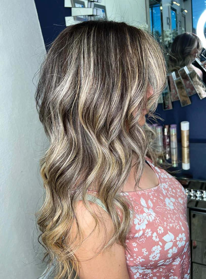 Blonde Dimensional Beach Waves - Layered Wave Texture