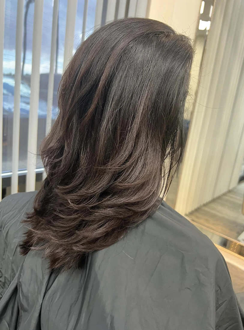 Dark Brown Beach Waves - Medium Length Texture