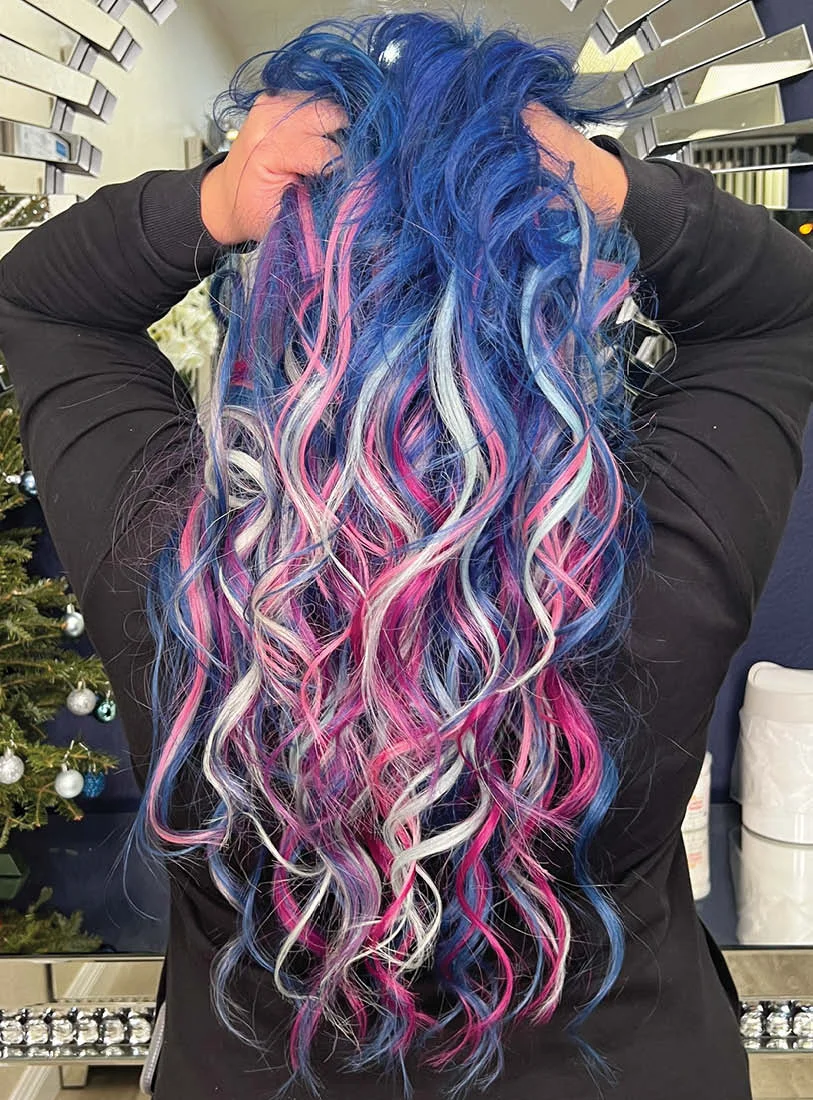 Purple and Pink Ombre Beach Waves - Bold Color Waves