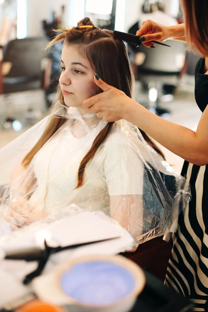 Professional women's hair cutting and styling services at RH Beauty Lounge Las Vegas